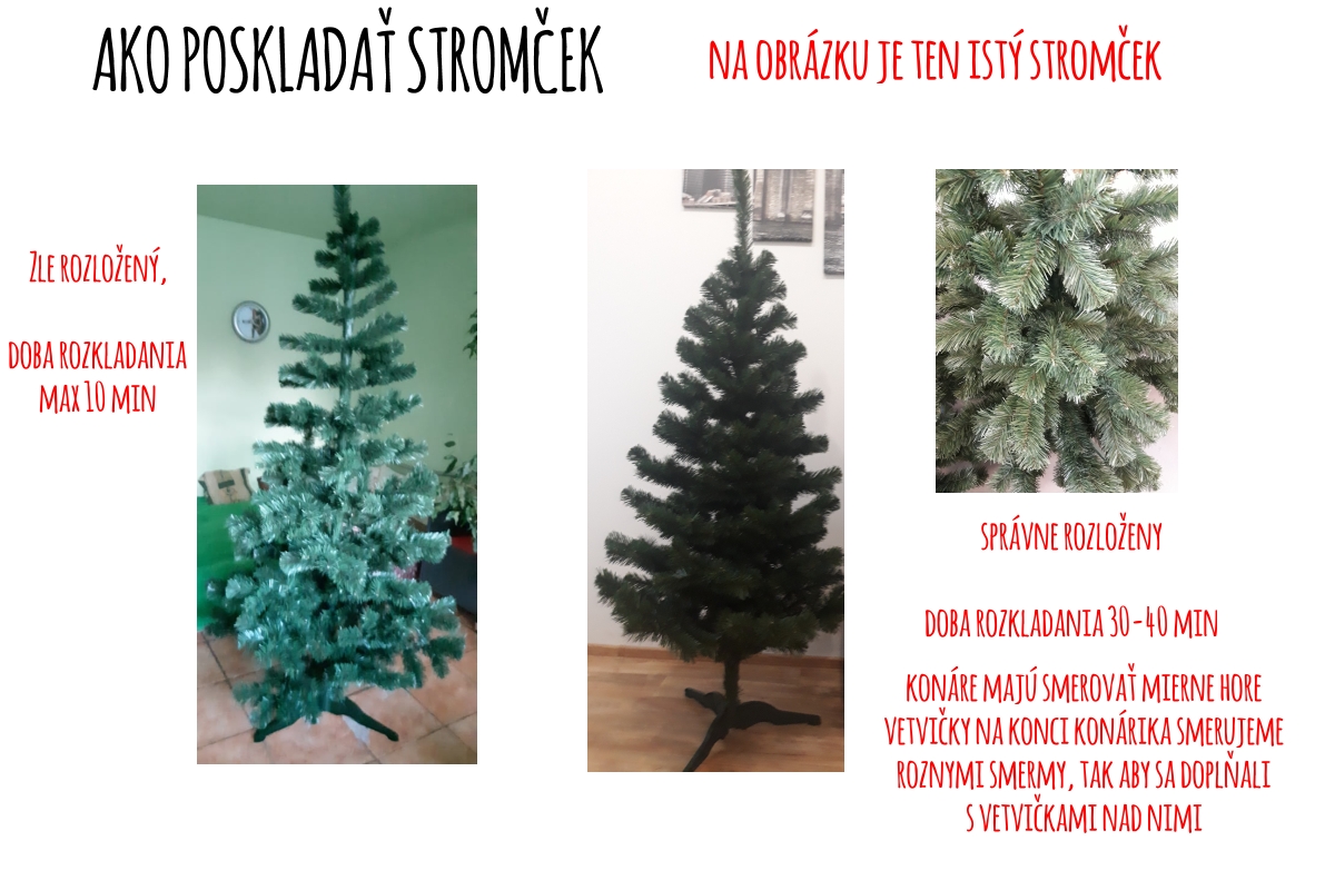 ako poskladat stromček